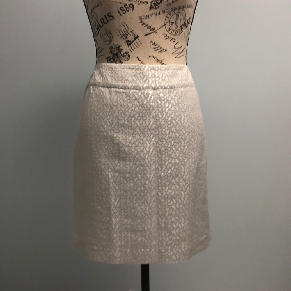 Silver grey pencil skirt